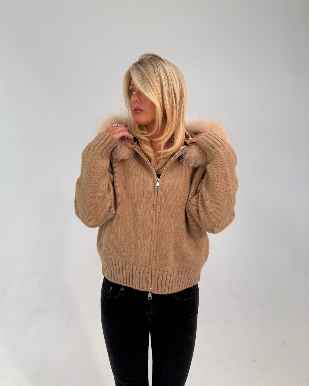 Fur Jacket Satin