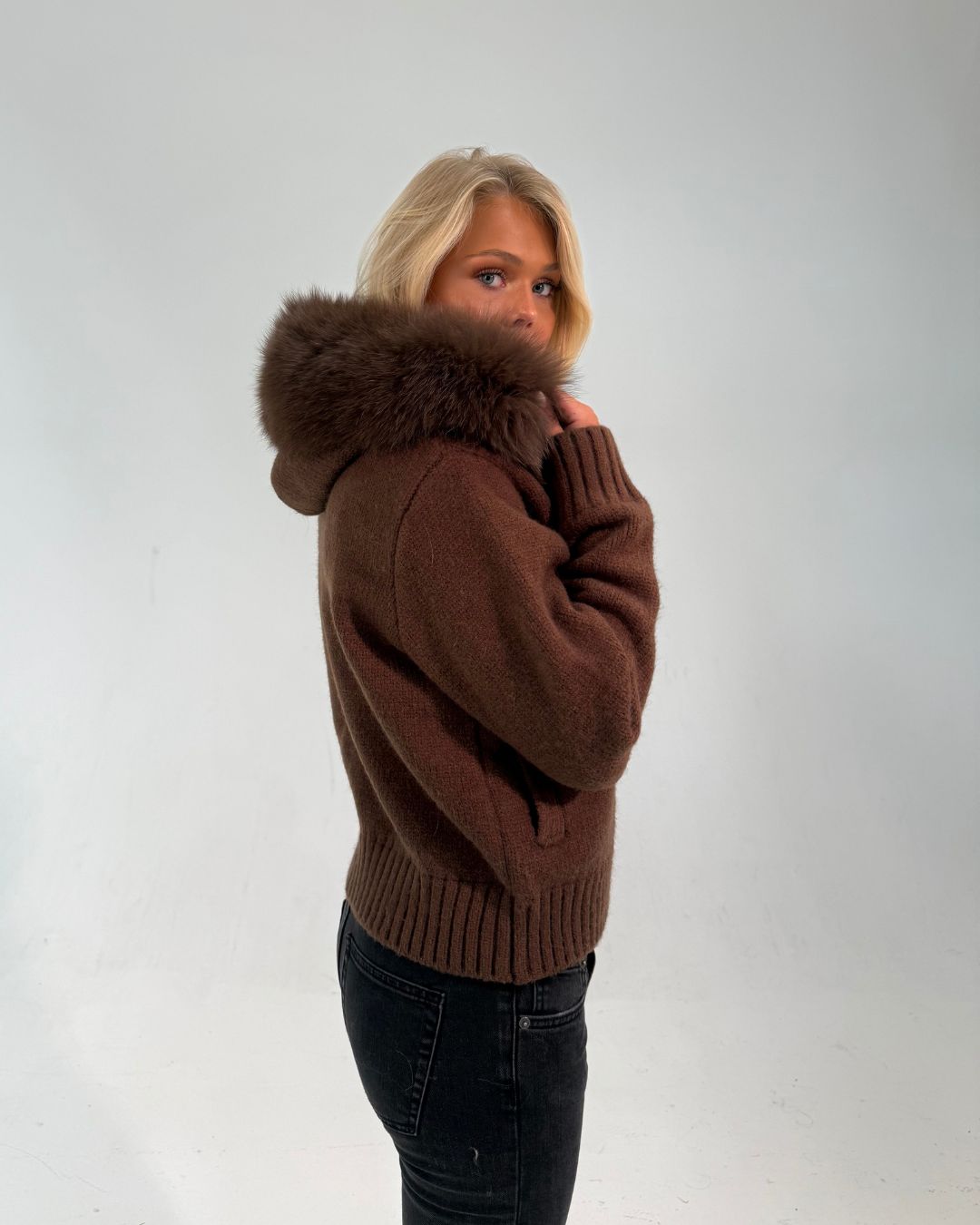 Fur Jacket Satin