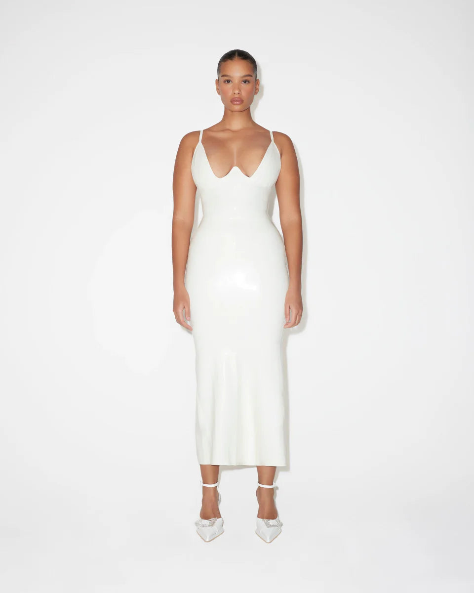 ONYX GLOSS LATEX DRESS
