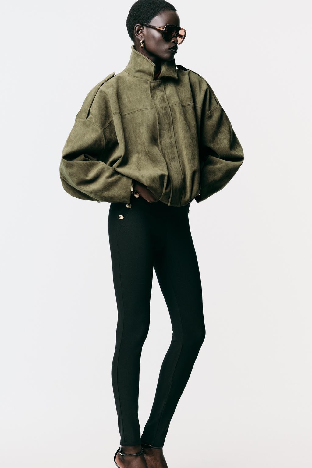 Suede-Look Bomber Jacket