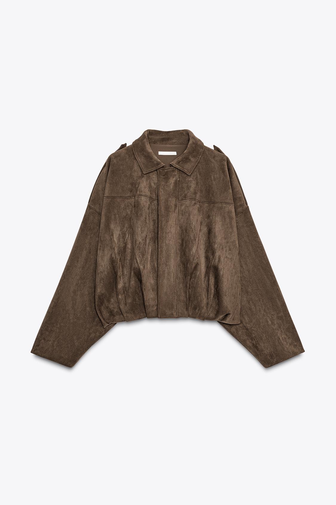 Suede-Look Bomber Jacket