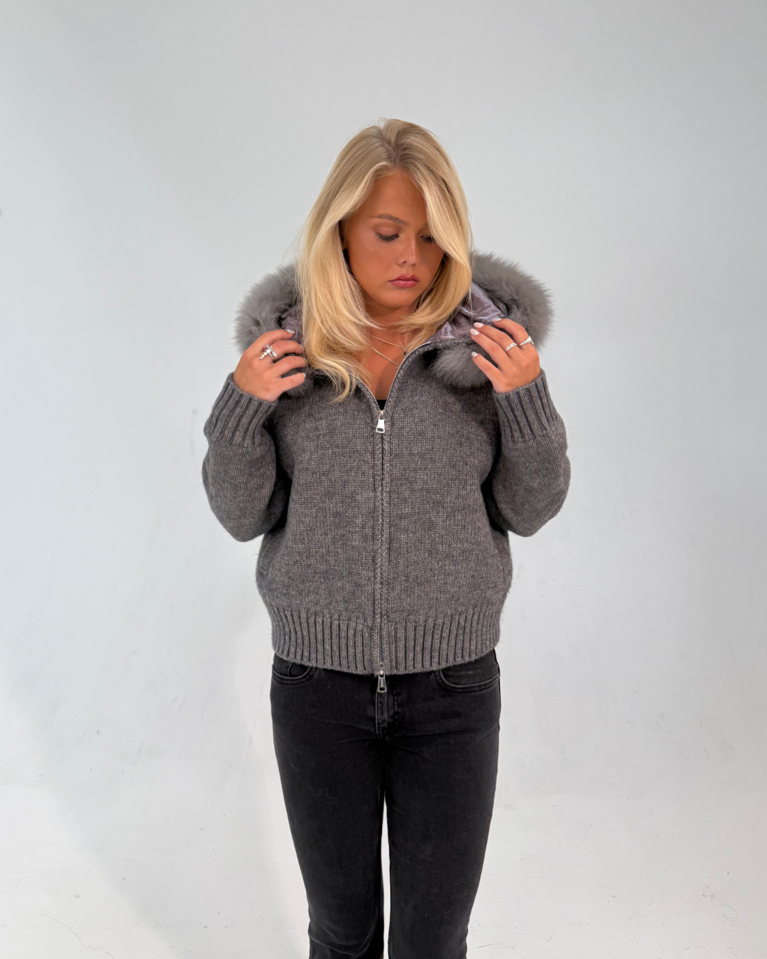 Fur Jacket Satin