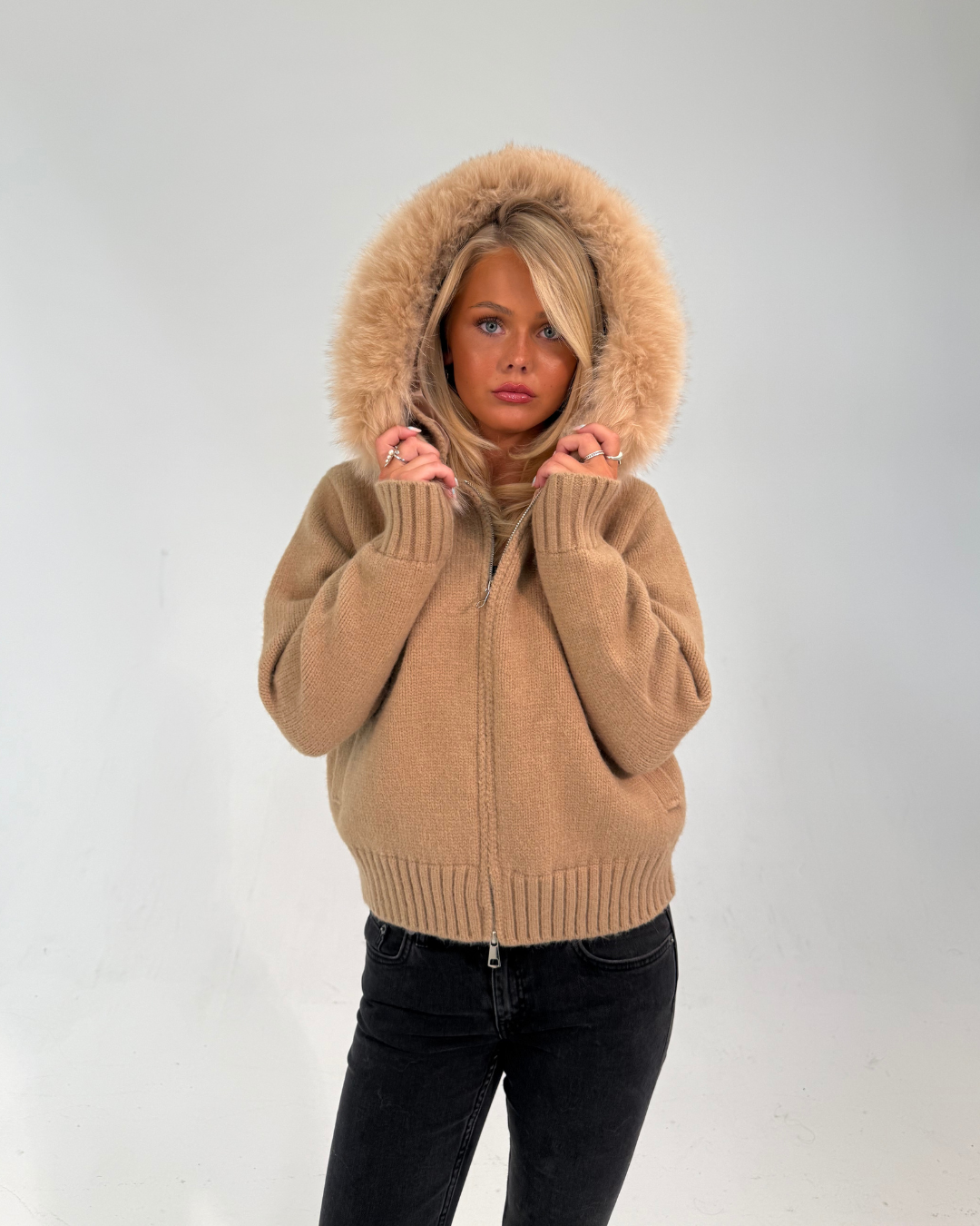 Fur Jacket Satin