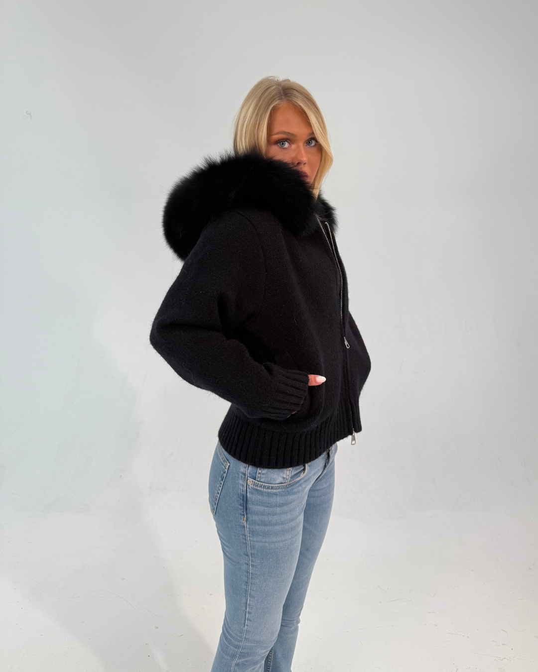 Fur Jacket Satin