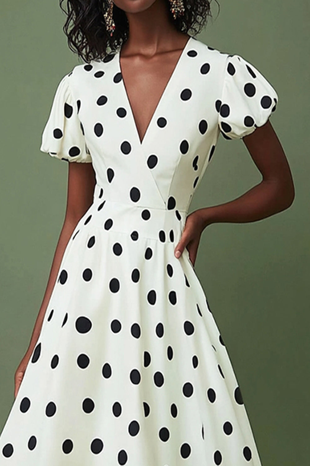 Alora – Polka Dot Midi Dress