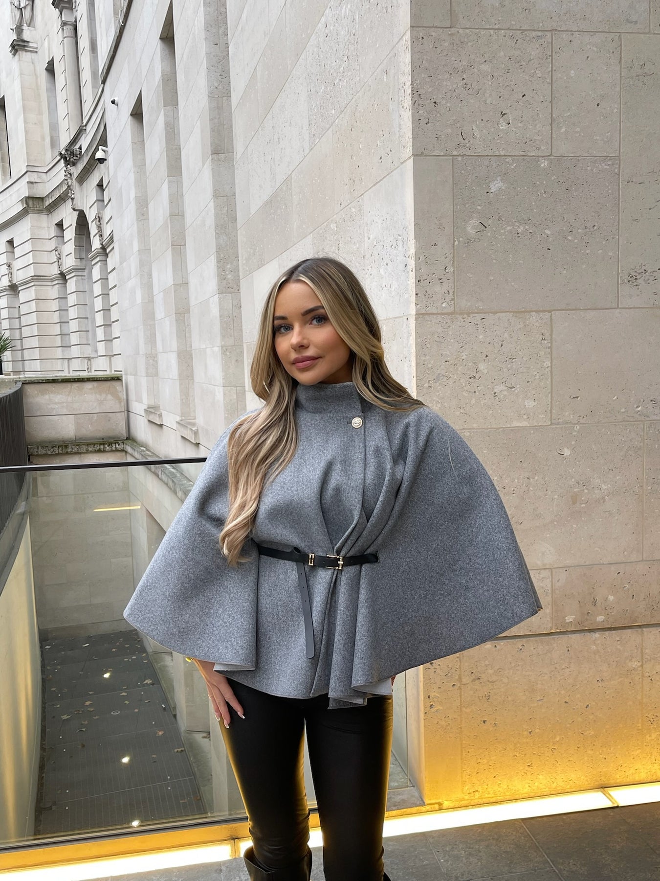 Cozy Ponky – Belted Cape Coat