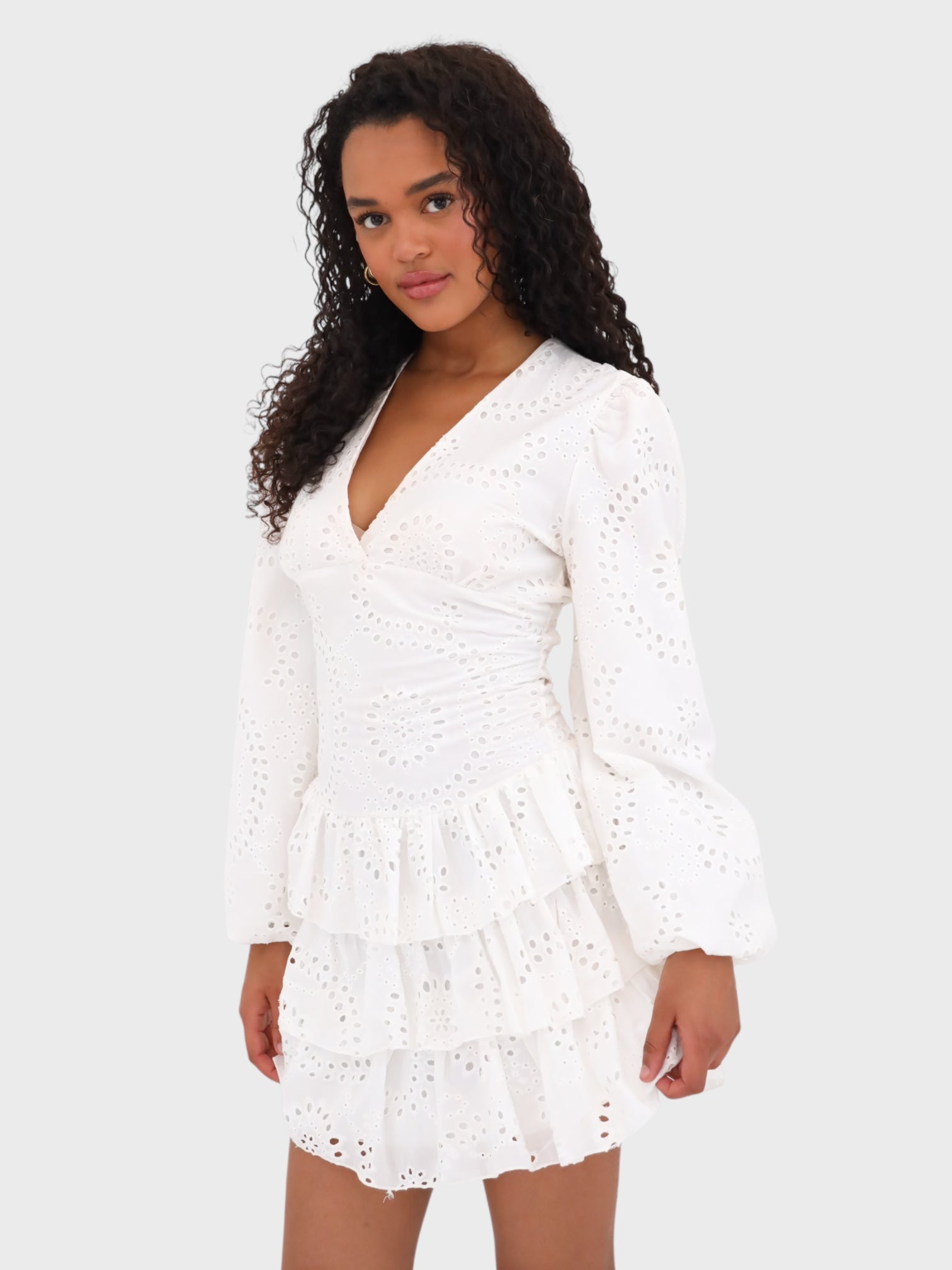 ELARA EYELET DRESS