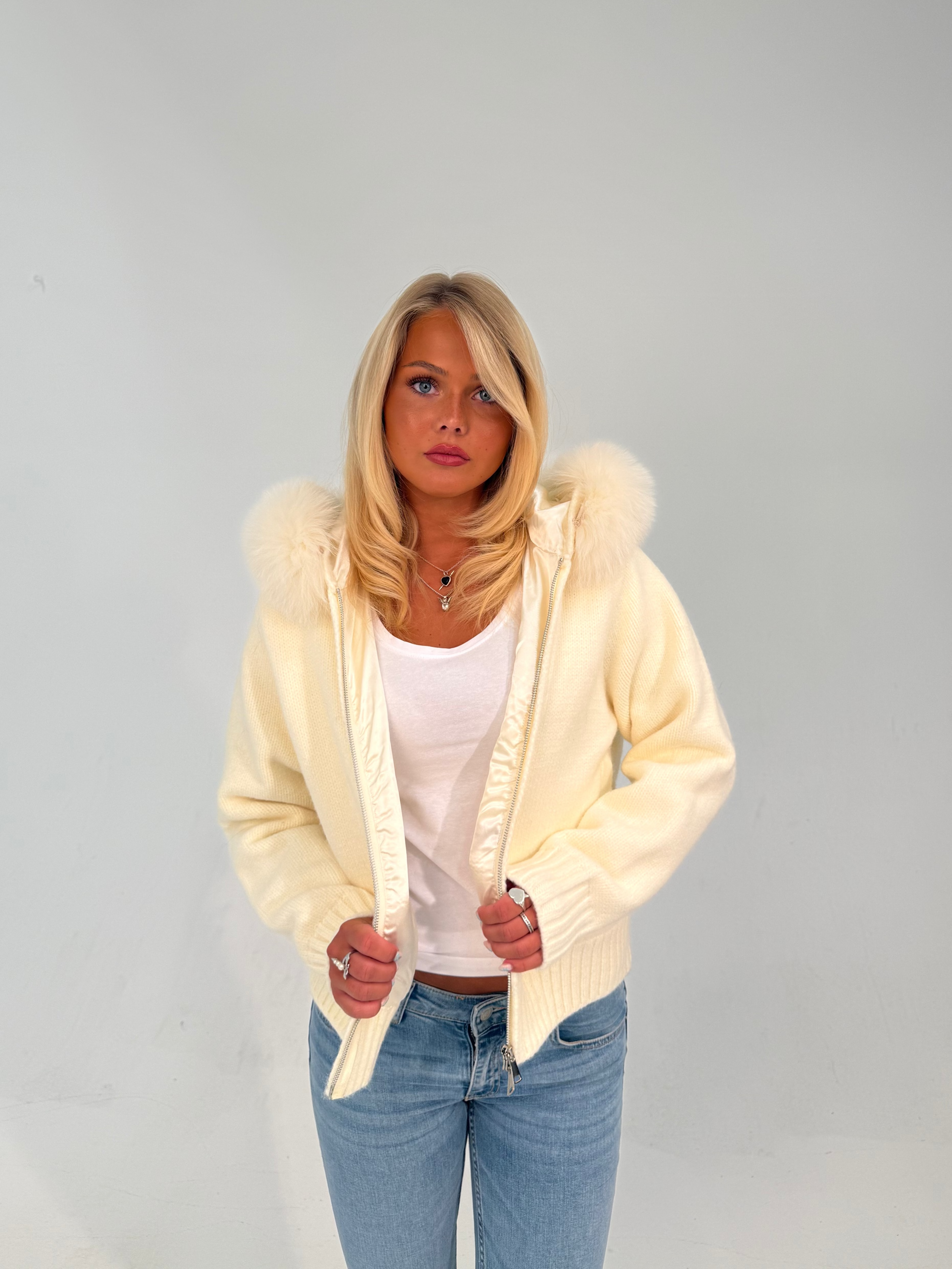 Fur Jacket Satin
