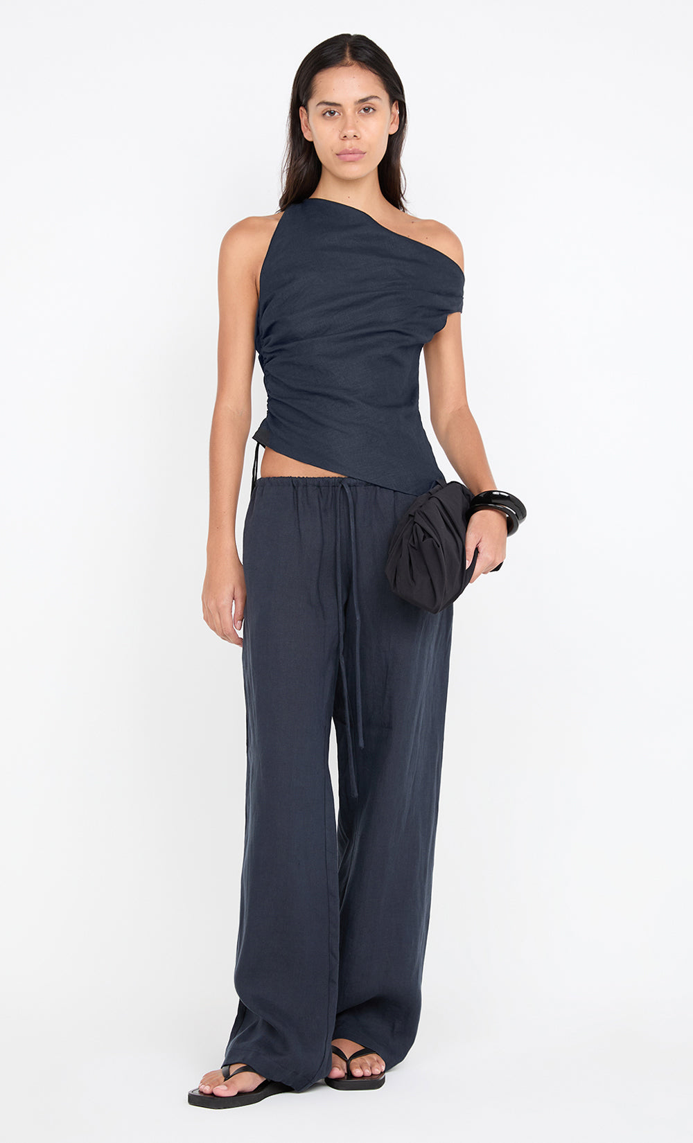 AYLA LINEN PANT - INK