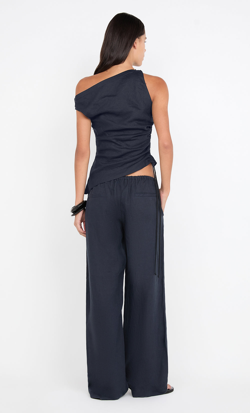 AYLA LINEN PANT - INK