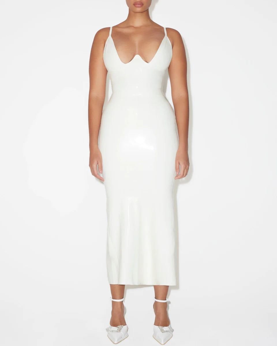 ONYX GLOSS LATEX DRESS