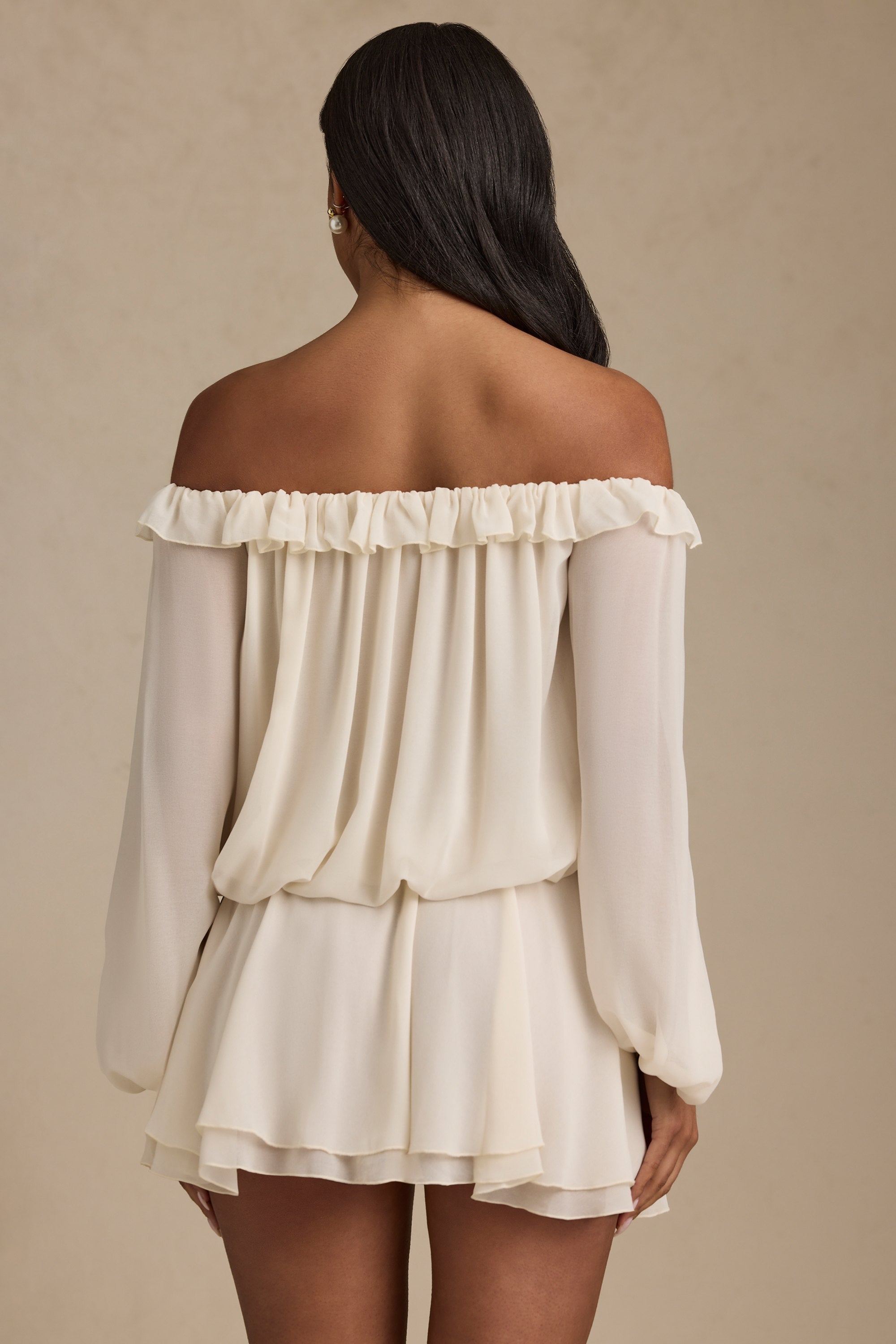 Ivory Bloom Mini Dress