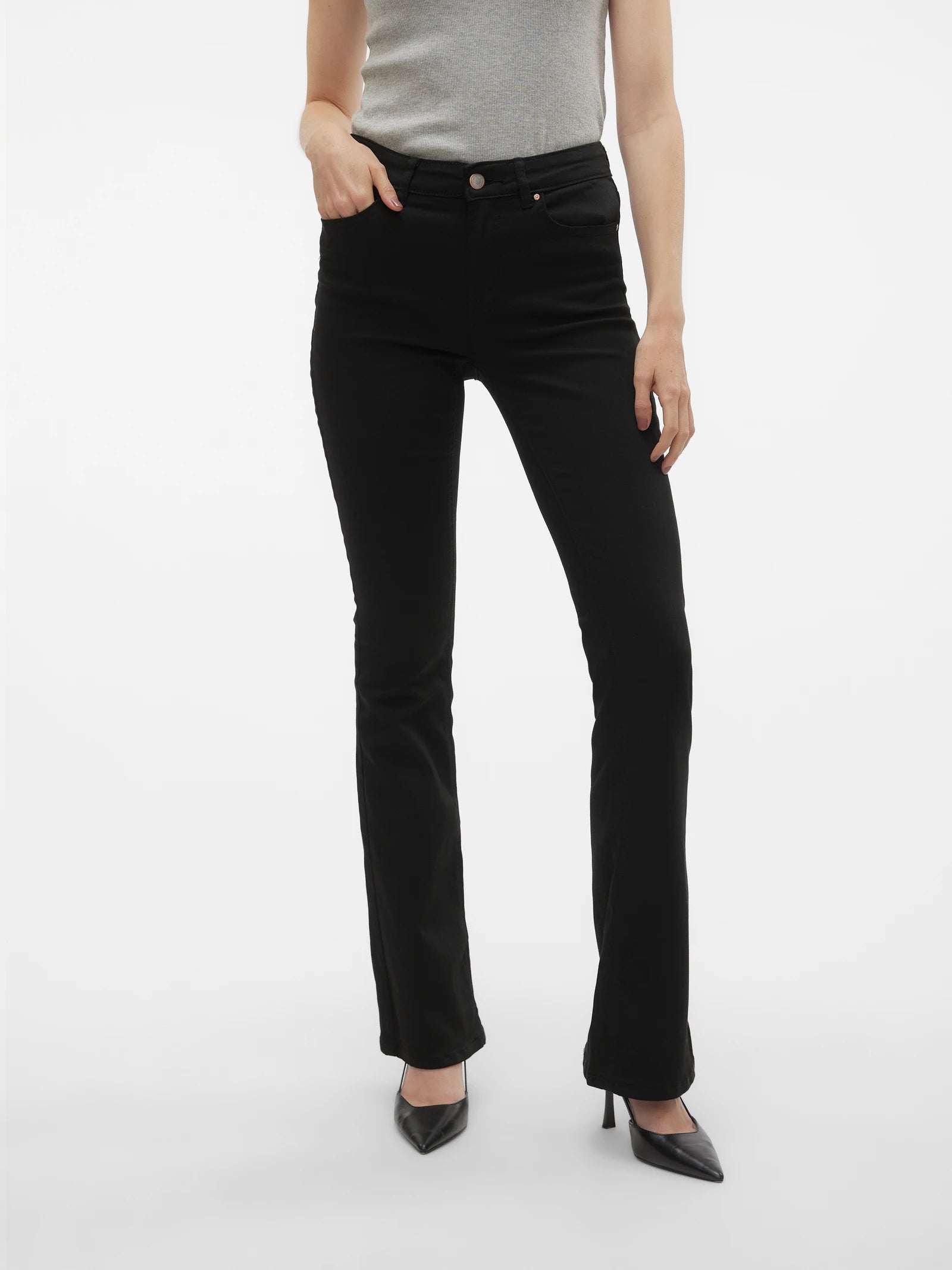 Black Flared Jeans